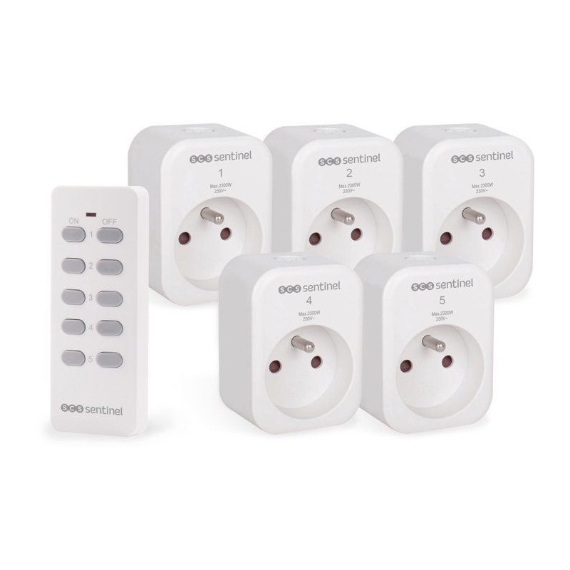 Prises télécommandées - SCS SENTINEL - ControlPower x5 - 5 prises -