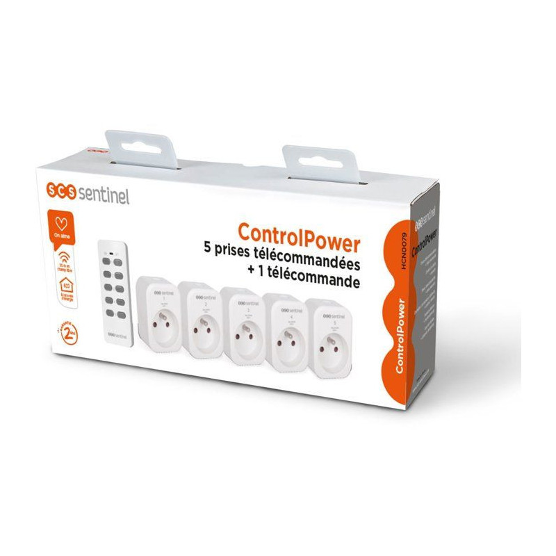 Prises télécommandées - SCS SENTINEL - ControlPower x5 - 5 prises -