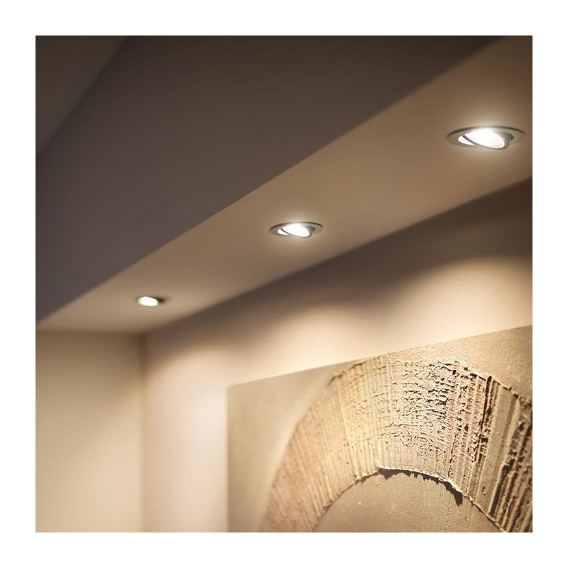 Spot encastré LED - PHILIPS HUE - Milliskin - lot de 3 - blanc - GU10