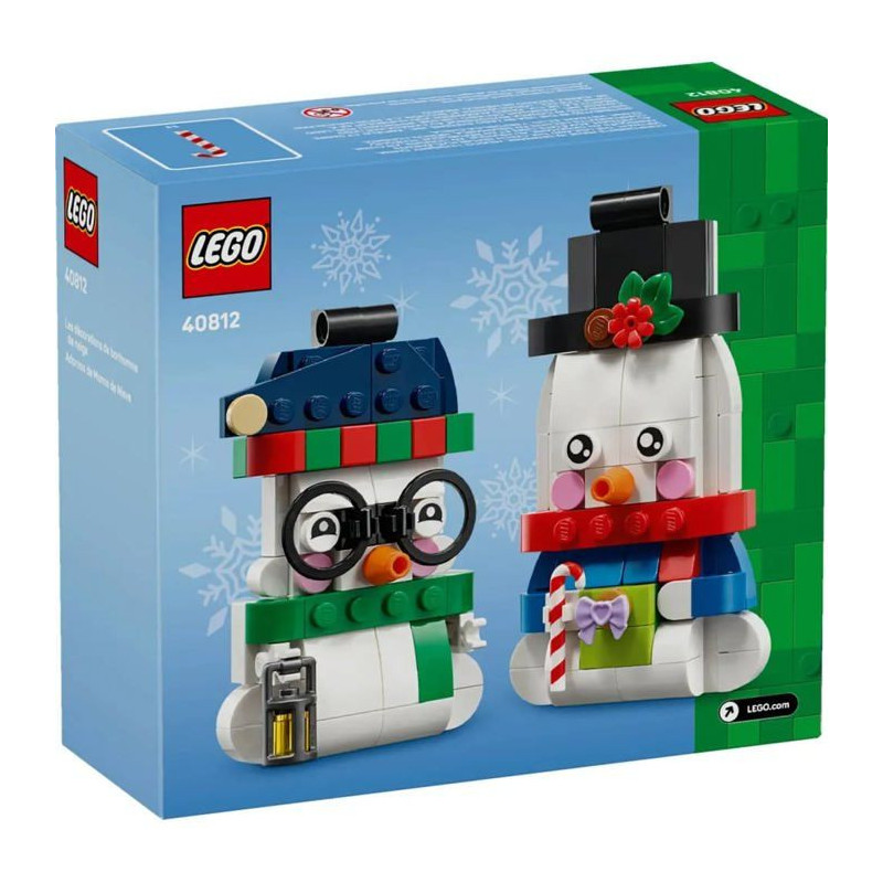 LEGO 40812 - Les Bonshommes de Neige Décoratifs - 2 Figurines a Suspe
