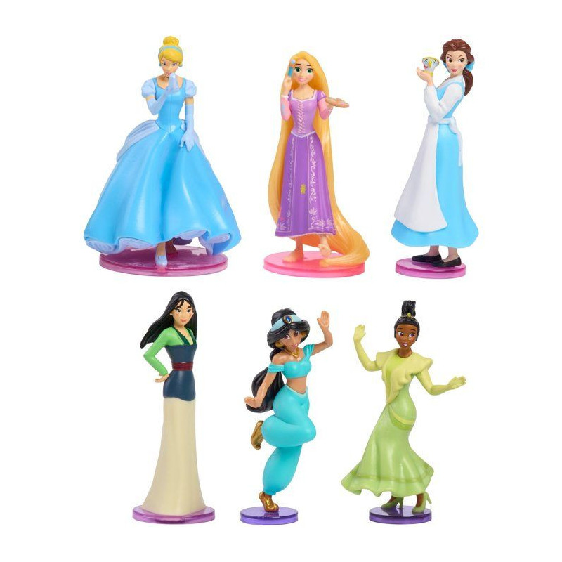 Coffret figurines - DISNEY Princess - 6 figurines de 8 cm - Princesses