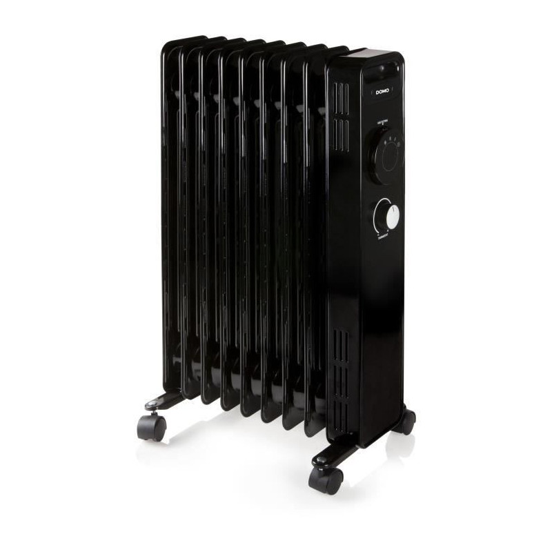 Radiateur a bain d'huile - 2000 W - DOMO - DO7327R - 42,5 x 28 x 64 cm