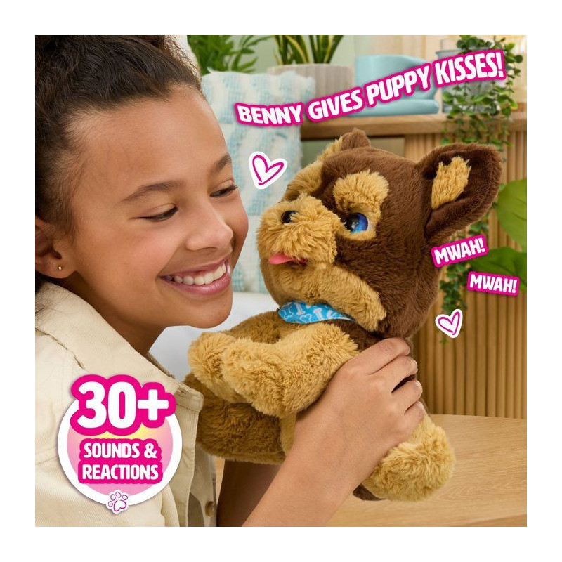 Peluche interactive chien - furReal Friends - Benny le chiot câlin -
