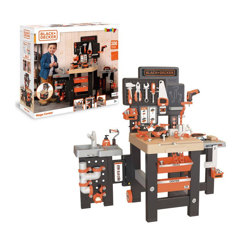 Smoby - B+D Mega Center - Des 3 ans - Fabriqué en France