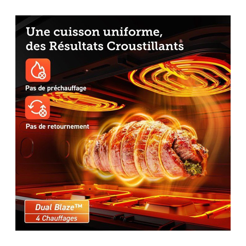 AirFryer - COSORI - DualBlaze Twinfry Pro Ceramic - 10 L - Noir - Conn