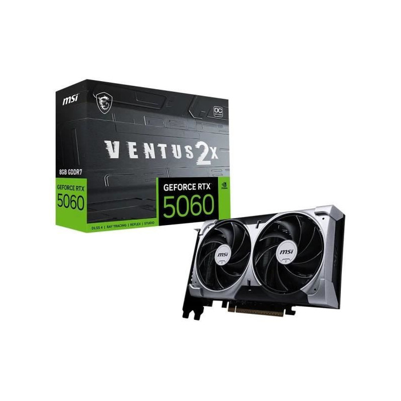 Carte graphique - MSI - GeForce RTX 5060 VENTUS 2X OC 8G - 8 Go GDDR6