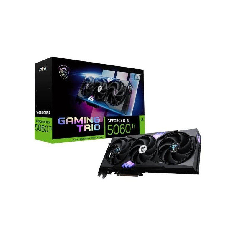 Carte graphique - MSI - GeForce RTX 5060 Ti GAMING TRIO OC 8G - 8 Go G