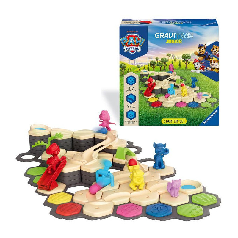 Ravensburger - GraviTrax Junior - Starter Set Pat Patrouille 97 pieces