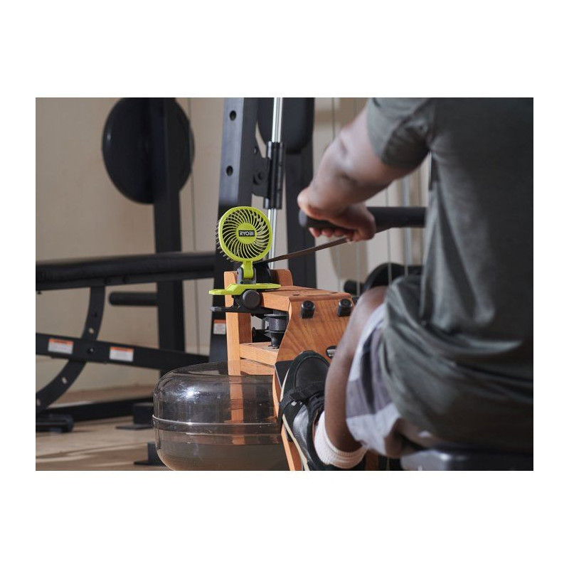 RYOBI Ventilateur a pince 4V USB Lithium orientable - sans batterie ni