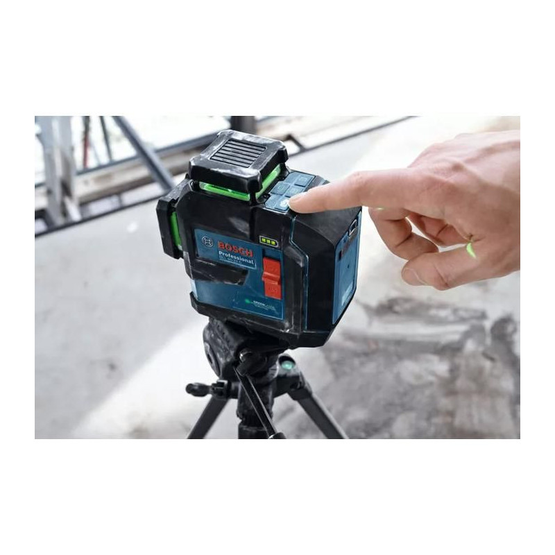 Laser lignes 3 plans GLL 80-33 G Professional + 4 piles 1.5 V LR6 AA -