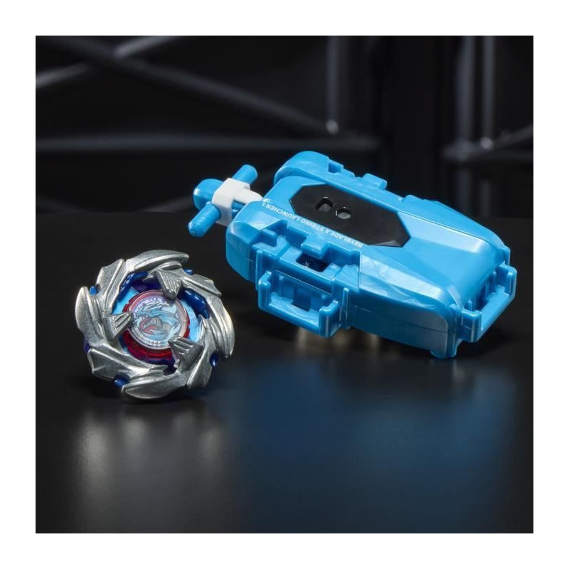 Beyblade X pack Cobalt Dragoon 2-60C avec lanceur a corde deluxe, toup