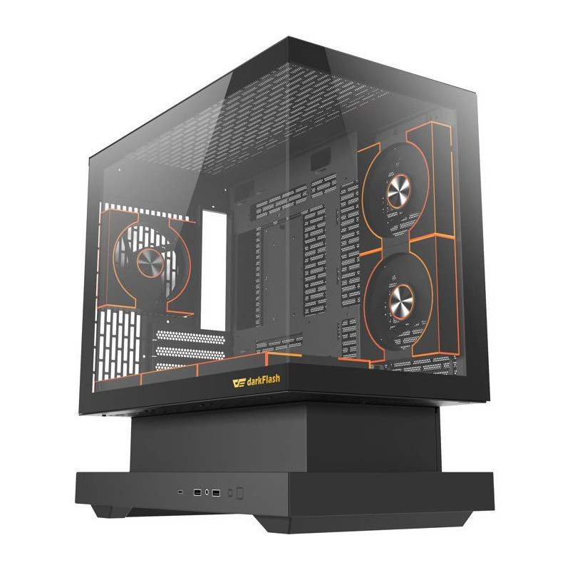 Boîtier PC - DARKFLASH - FLOATRON F1 - Noir - Cube - Format M-ATX