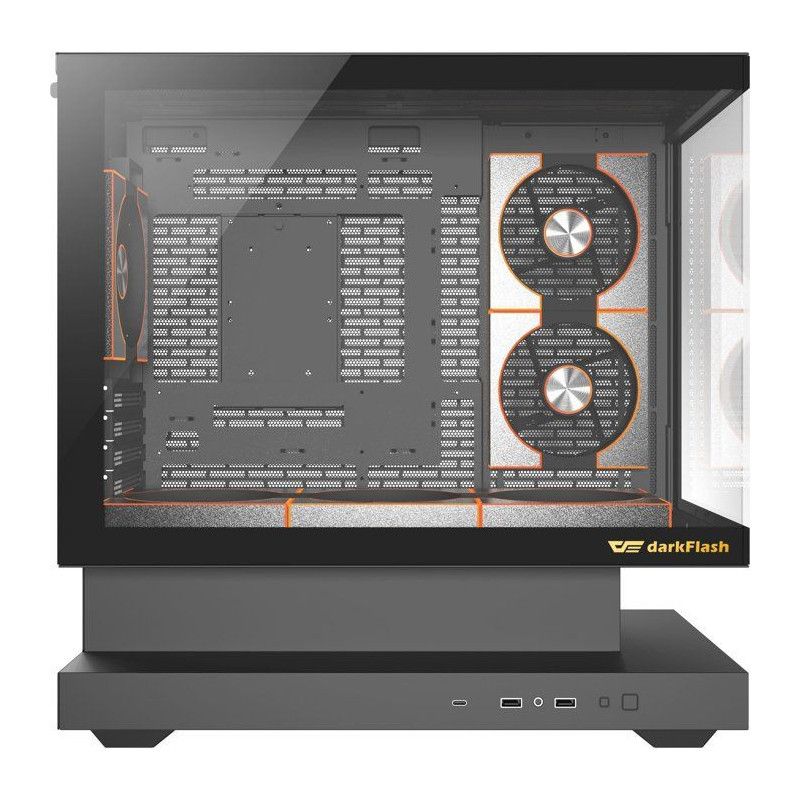 Boîtier PC - DARKFLASH - FLOATRON F1 - Noir - Cube - Format M-ATX