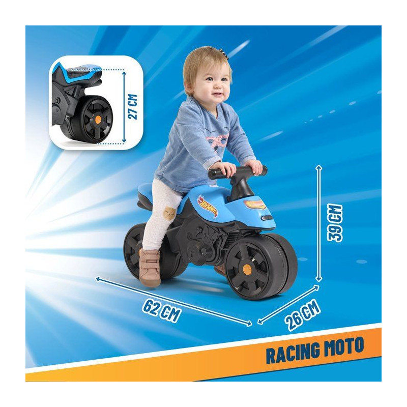 Draisienne - Larges roues - FALK - Moto Racing Hot Wheels - Plastique