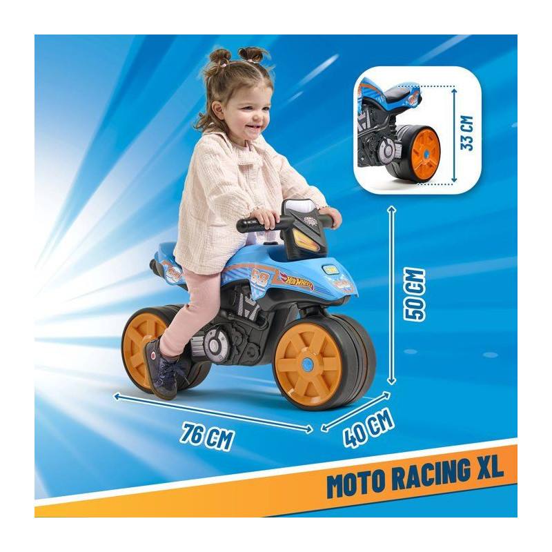 Draisienne - Roues silencieuses - FALK - Moto Hot Wheels - Plastique r