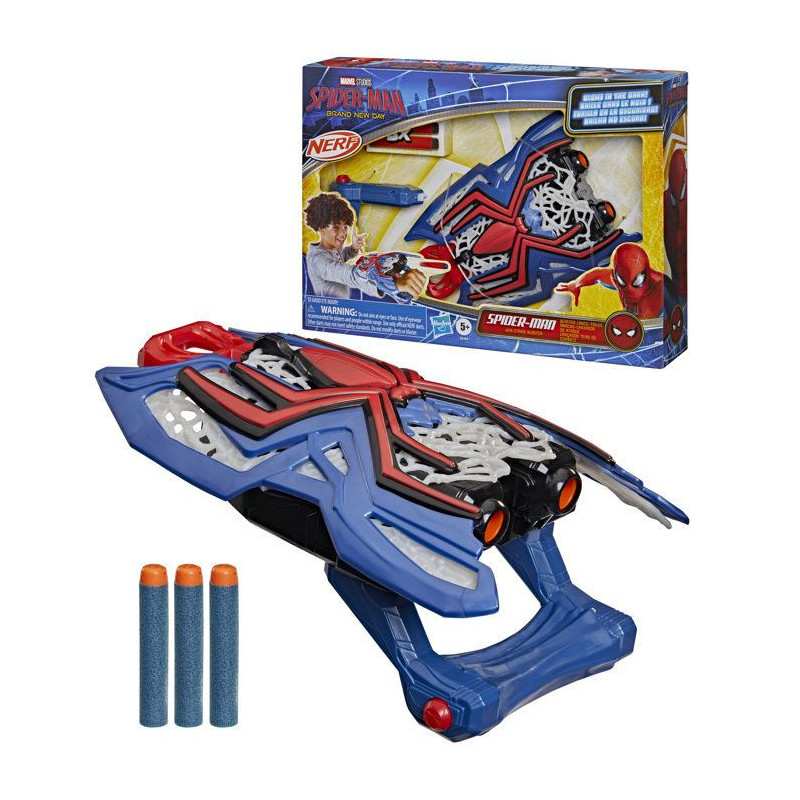 Nerf Blaster Spiderman lance-toiles, jouet de déguisement de super-h
