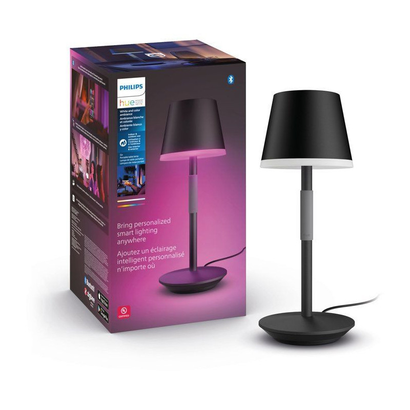 Lampe a poser LED mobile - PHILIPS HUE - Go - lumiere blanche et color