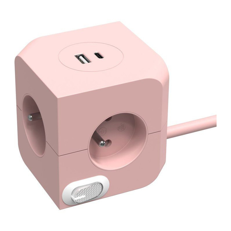 Cube multiprise avec double port USB - LINK2HOME - 4 prises secteur 16