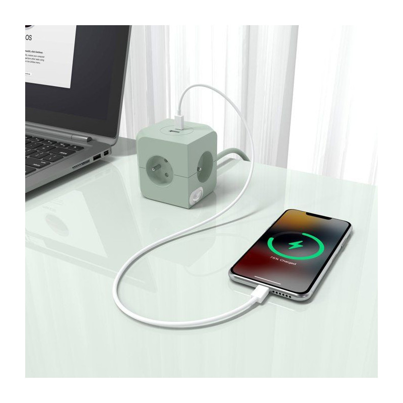 Cube multiprise avec double port USB - LINK2HOME - 4 prises secteur 16