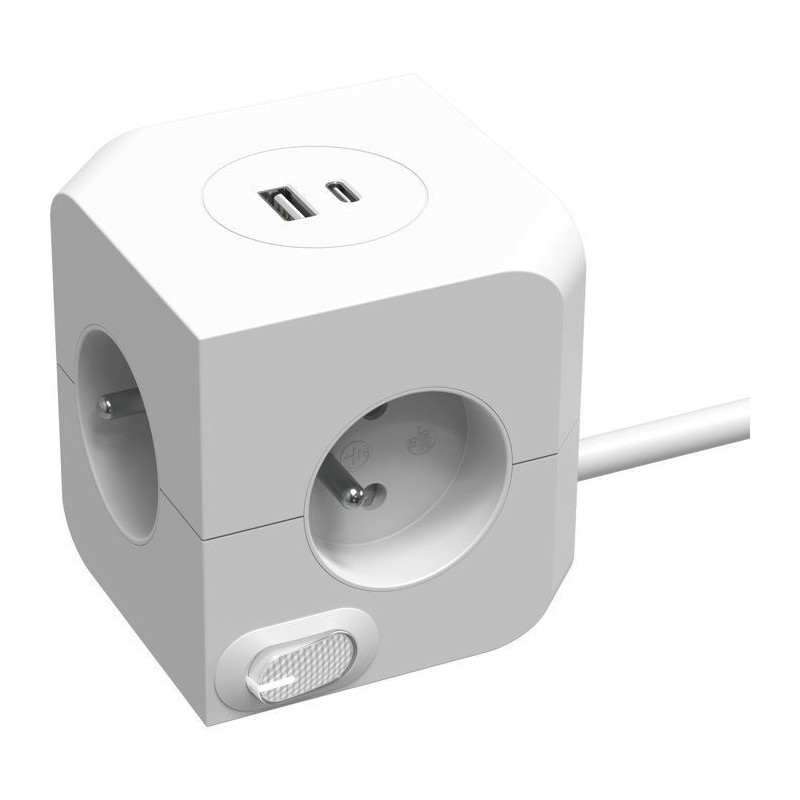 Cube multiprise avec double port USB - LINK2HOME - 4 prises secteur 16