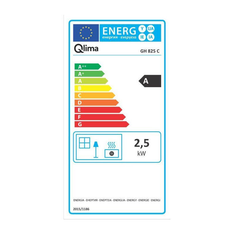 Poele a gaz - Qlima - GH 825 C - 1300 W a 2500 W - Gaz catalytique - A