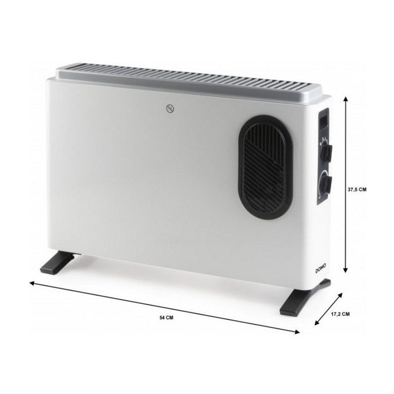 Convecteur de chauffage - DOMO - DO7351CH - 2000 W - Blanc - 54 x 37,5