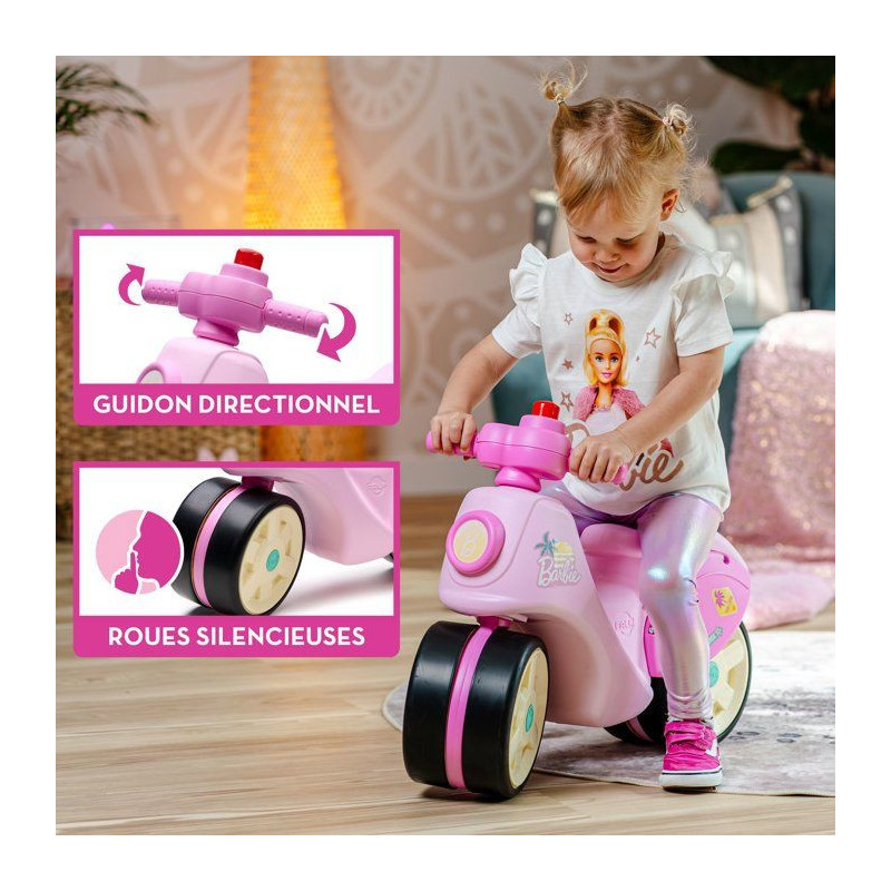 Draisienne - Roues silencieuses - FALK - Scooter Barbie Premier Âge -