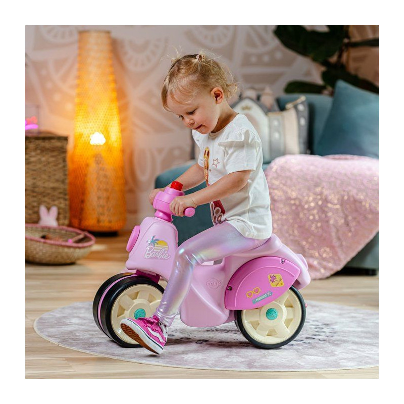 Draisienne - Roues silencieuses - FALK - Scooter Barbie Premier Âge -