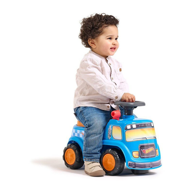 Porteur - FALK - Camion Hot Wheels - Assise ouvrante - Volant avec kla