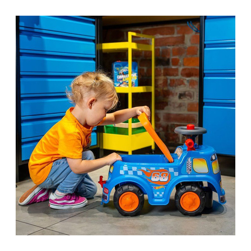 Porteur - FALK - Camion Hot Wheels - Assise ouvrante - Volant avec kla