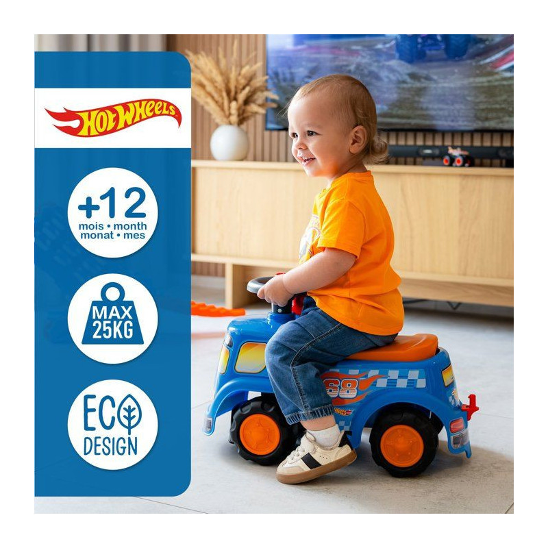 Porteur - FALK - Camion Hot Wheels - Assise ouvrante - Volant avec kla