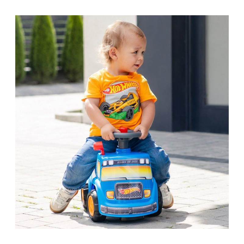 Porteur - FALK - Camion Hot Wheels - Assise ouvrante - Volant avec kla