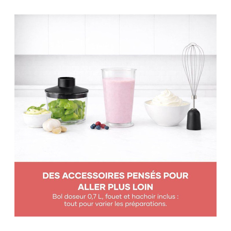 Mixeur plongeant 3-en1 - SEVERIN - SM3762 - 350 W - Pied amovible - Go