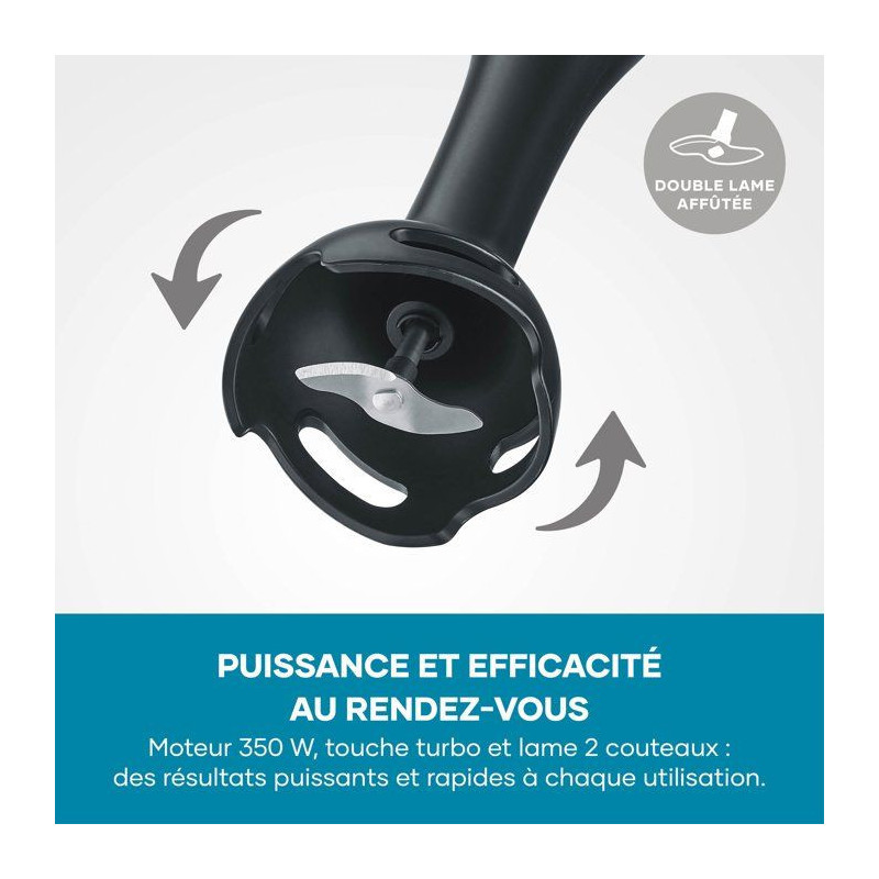 Mixeur plongeant 3-en1 - SEVERIN - SM3762 - 350 W - Pied amovible - Go