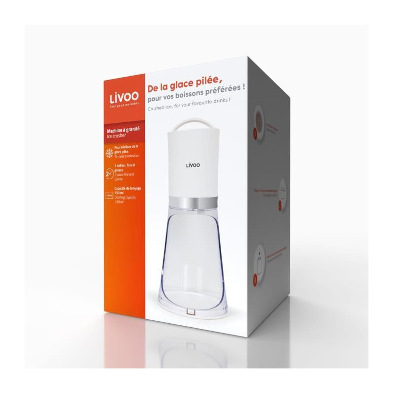 Ice Crusher - LIVOO - DOM462 - 150 mL - 2 Sizes - Automatic Start-up -