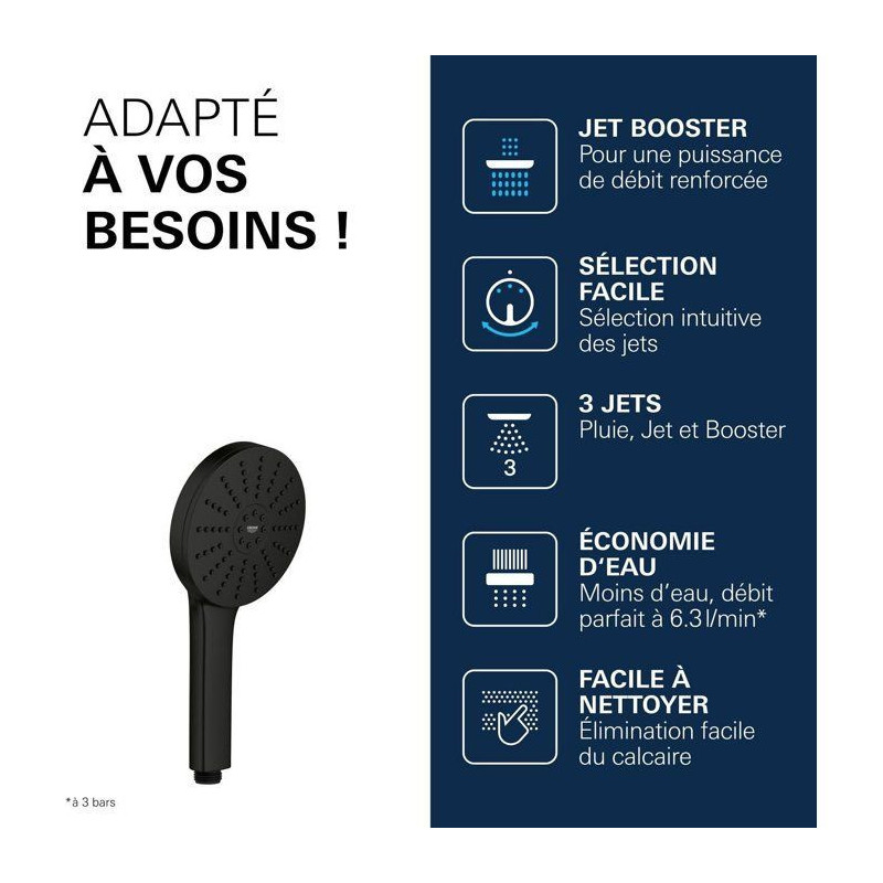 Douchette - GROHE - Vitalio Joy+ 120 - 3 jets