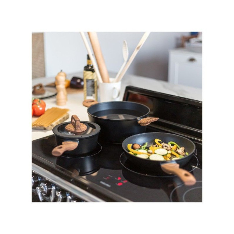 LIVOO Feel good moments - 5-piece cookware set - Black - MZP147