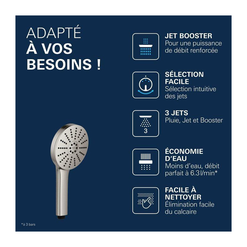 Douchette - GROHE - Vitalio Joy+ 120 - 3 jets