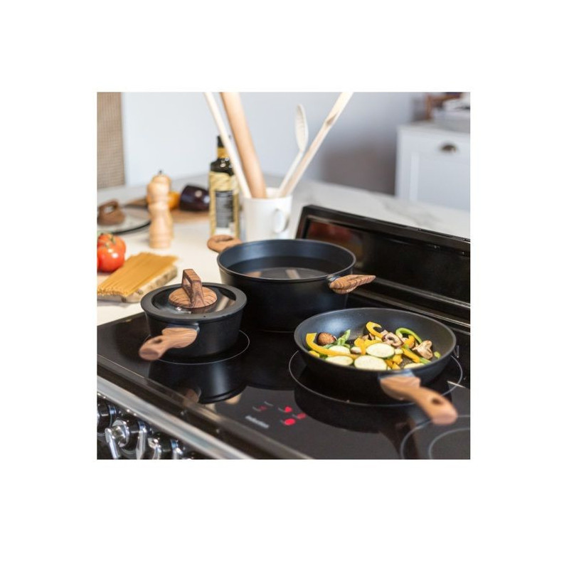 LIVOO Feel good moments - 5-piece cookware set - Black - MZP147