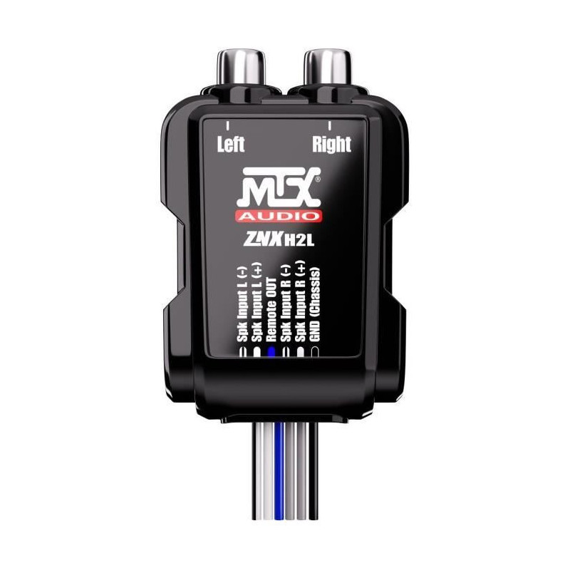 Adaptateur - MTX AUDIO - Câbles HP vers RCA 8V - Sortie ”Remote”