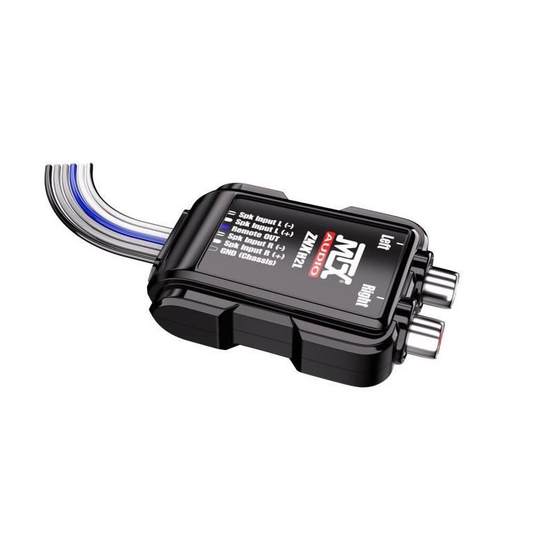 Adaptateur - MTX AUDIO - Câbles HP vers RCA 8V - Sortie ”Remote”