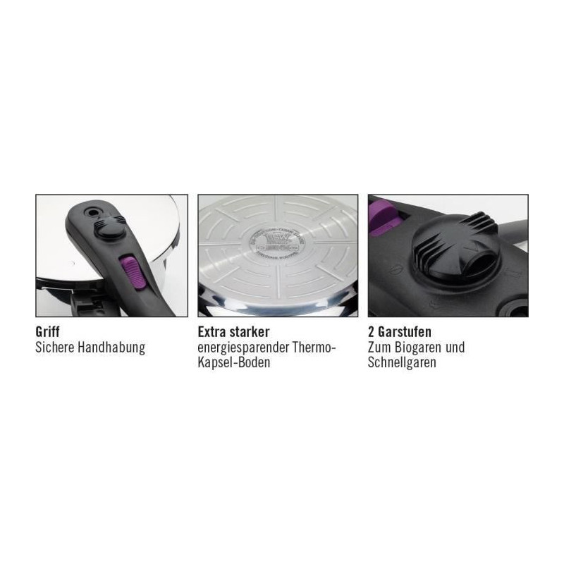 Autocuiseur - GSW - Rapide - 18 cm - 3,2 L - Induction - Acier inoxyda