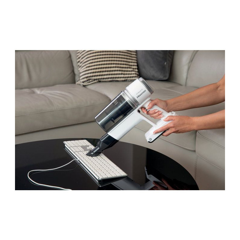HISENSE HVC6264W - Aspirateur Balai sans fil - Ecran LED - Tube flex -