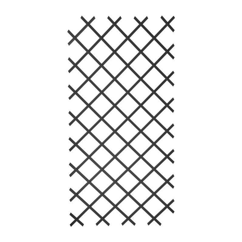 Treillis extensible - NATURE - En plastique Anthracite - 100 x 200 cm