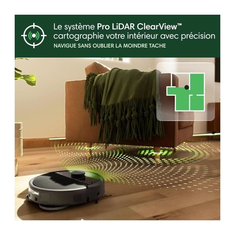 iRobot Roomba Plus 505 Noir - Base Multifonction - Lavage et séchage
