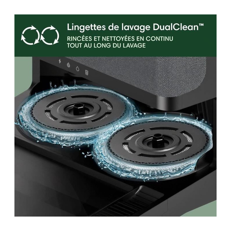 iRobot Roomba Plus 505 Noir - Base Multifonction - Lavage et séchage