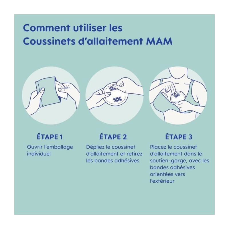 Coussinets d'allaitement - MAM - Pack de 105