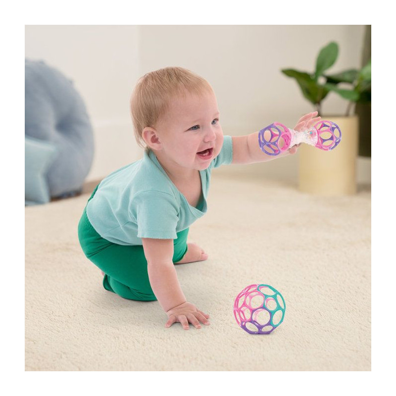 BRIGHT STARTS Coffret cadeau de naissance fille O'Ball avec 2 jouets b