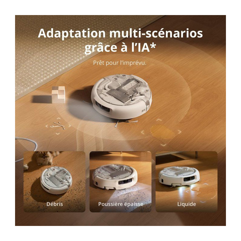 DJI ROMO A2 - Robot Aspirateur Laveur - Franchissement obstacles 8,5 c