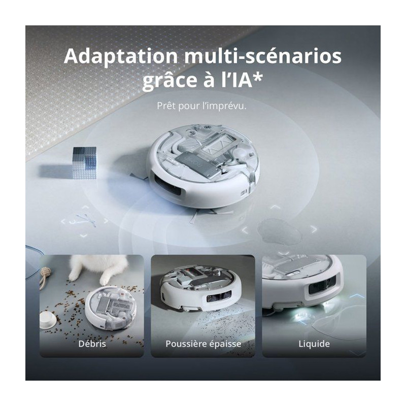 DJI ROMO P2 - Robot Aspirateur Laveur - Station autonettoyante haute t
